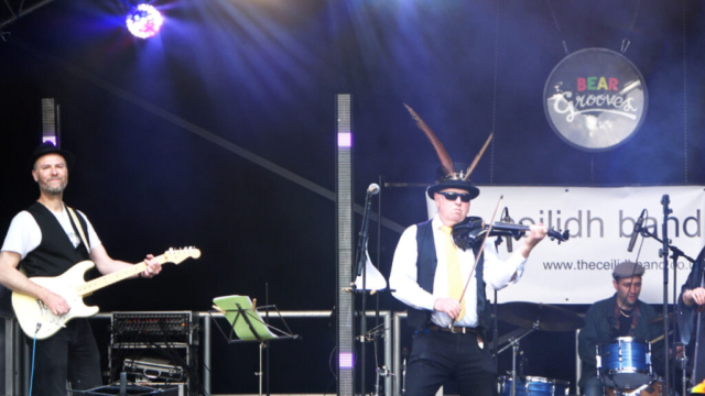 On Stage at The Shuffle