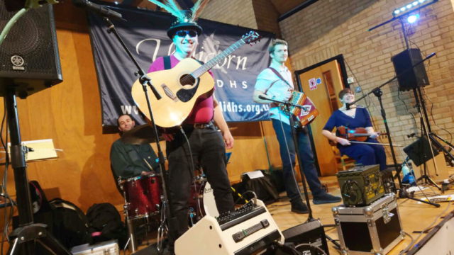 On Stage in Baldock On Stage at the Unicorn Ceilidh